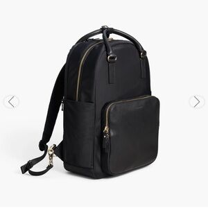 Lo & Sons Rowledge Black Backpack with Purple Interior